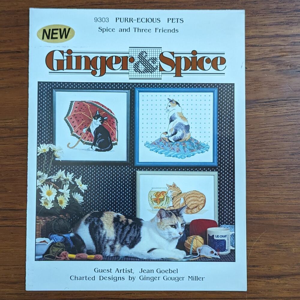 Ginger & Spice Purr-ecious Pets Cross Stitch Pattern